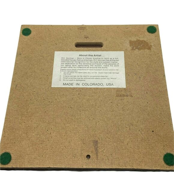 R.C Gorman Gallery Wall Tile Multicolor Lovely Native American Woman Decorative - Picture 7 of 13